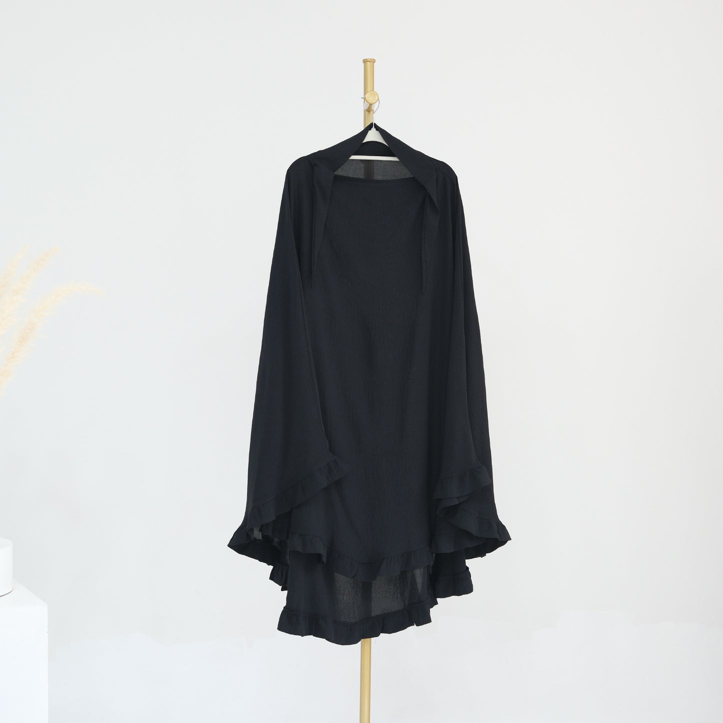HS0993 solid color crepe khimar