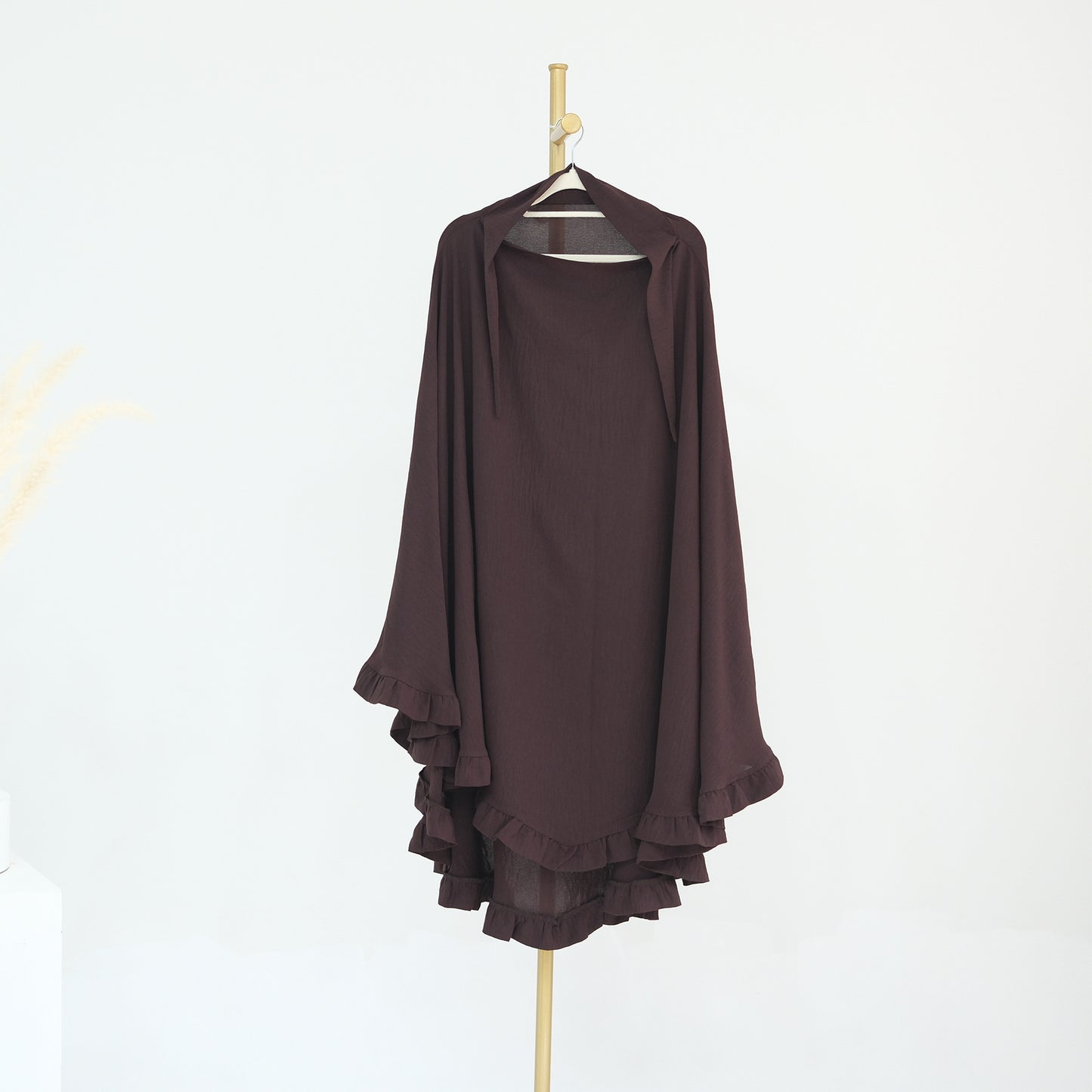 HS0993 solid color crepe khimar