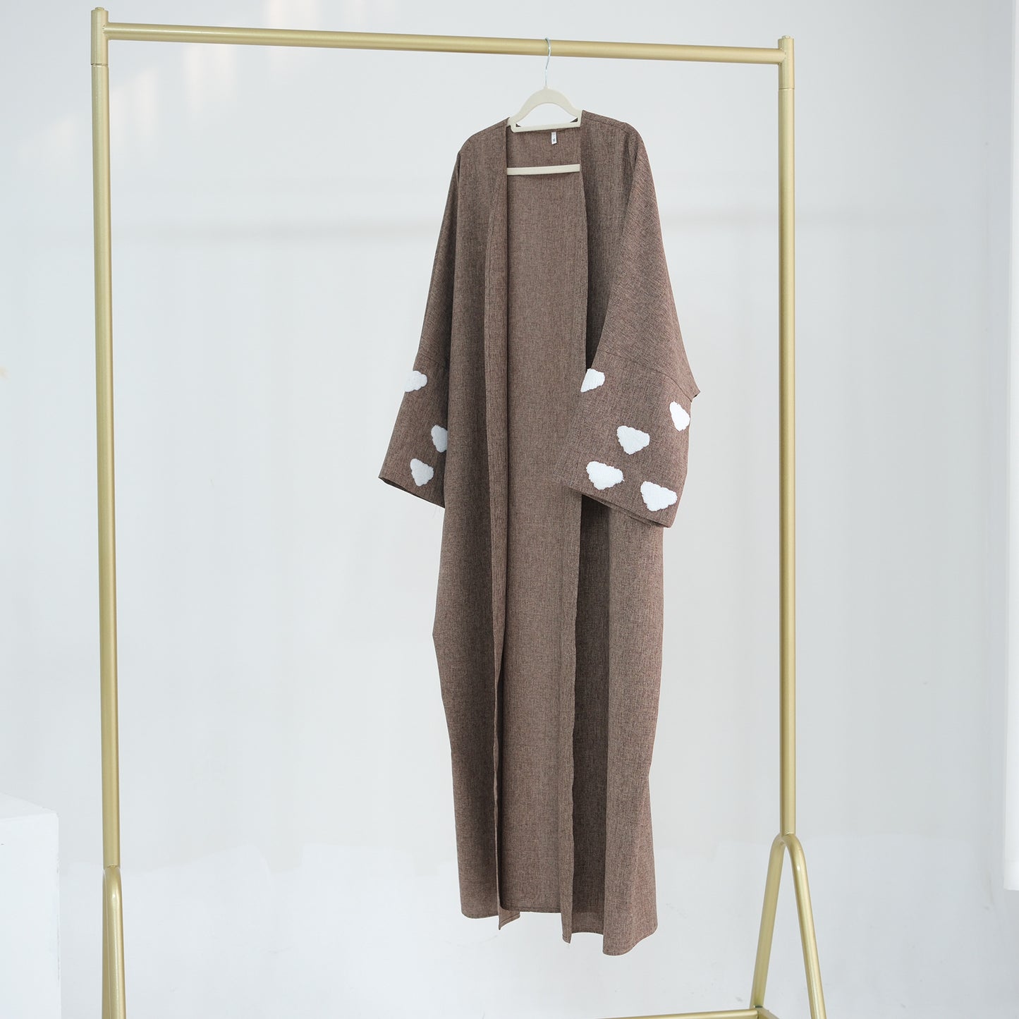 HASASERIES HS0992 Cloud Embroidered Elegant Cardigan Robe