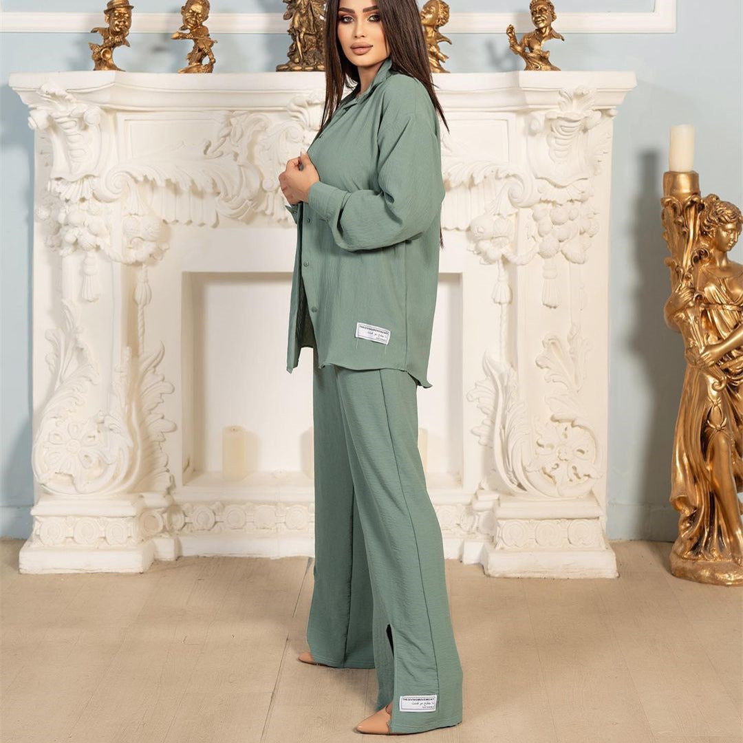 HASASERIES HS0829 3pcs Set Long Sleeved Shirt Vest and Pants
