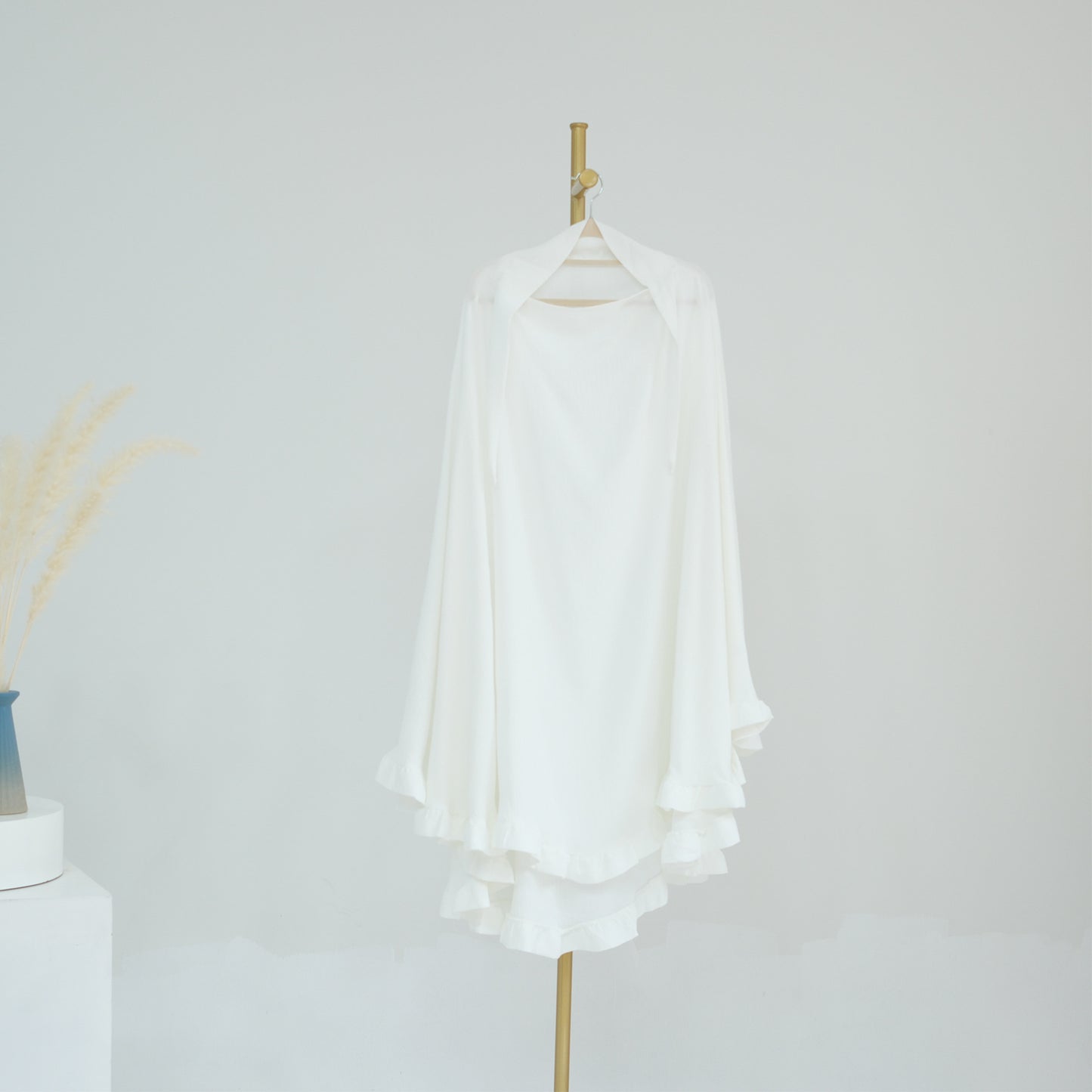 HS0993 solid color crepe khimar
