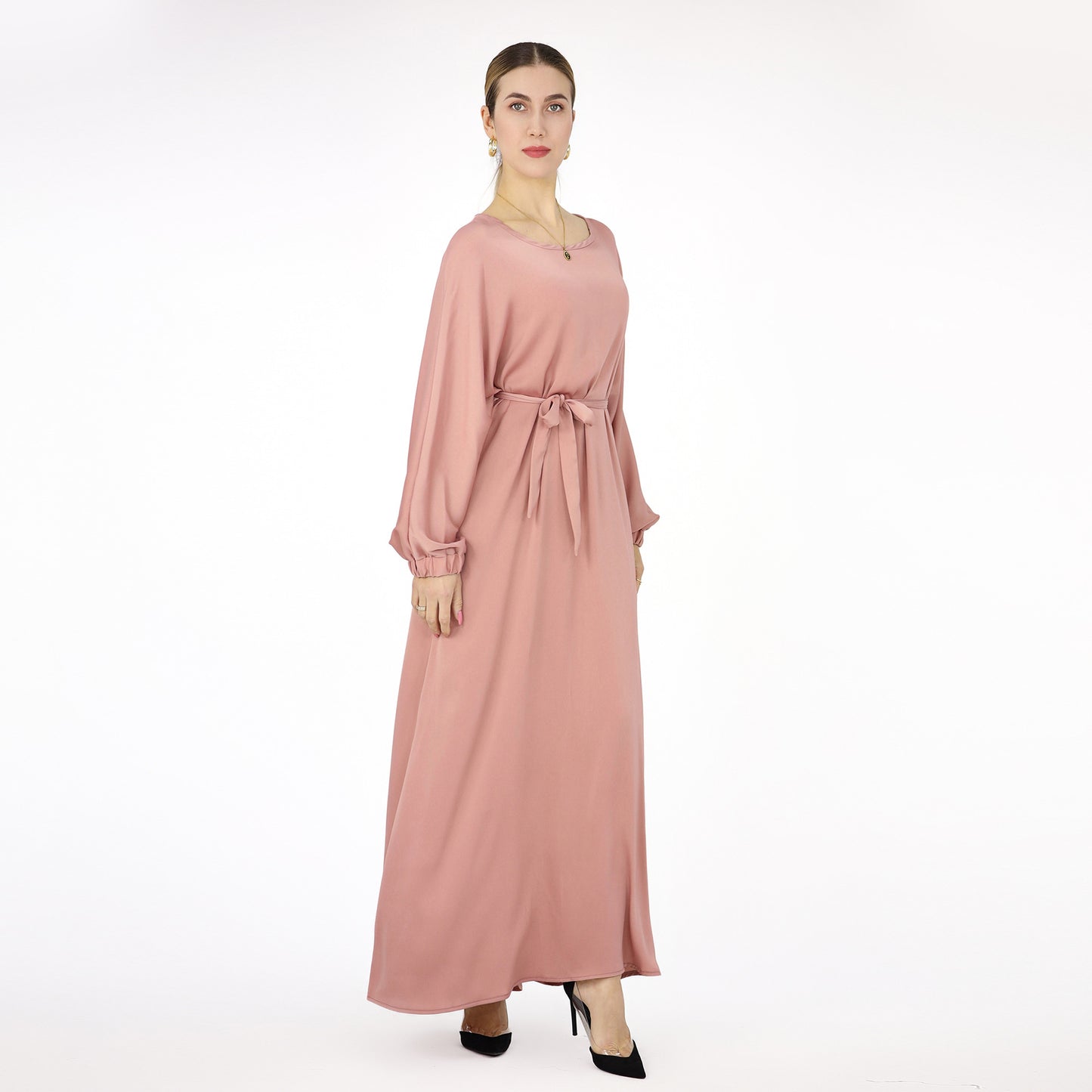 HASASERIES HS0712 Solid Large Multi Color Robe Dress