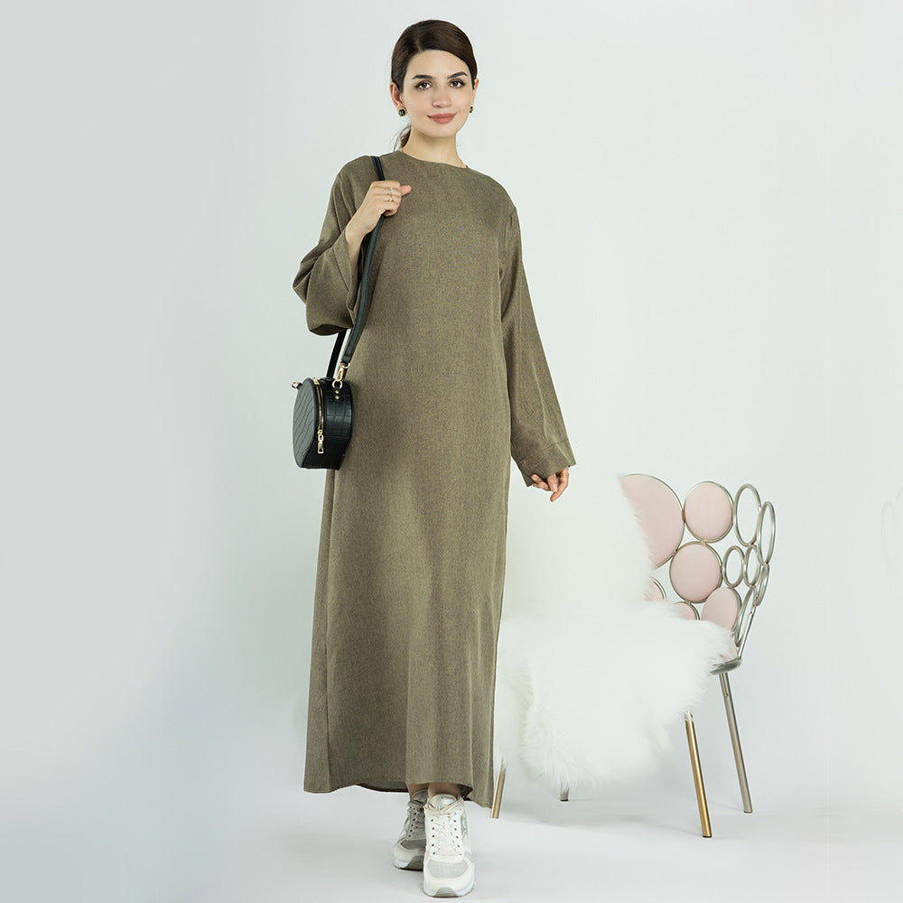 Robe de chambre décontractée de couleur unie HASASERIES HS0711