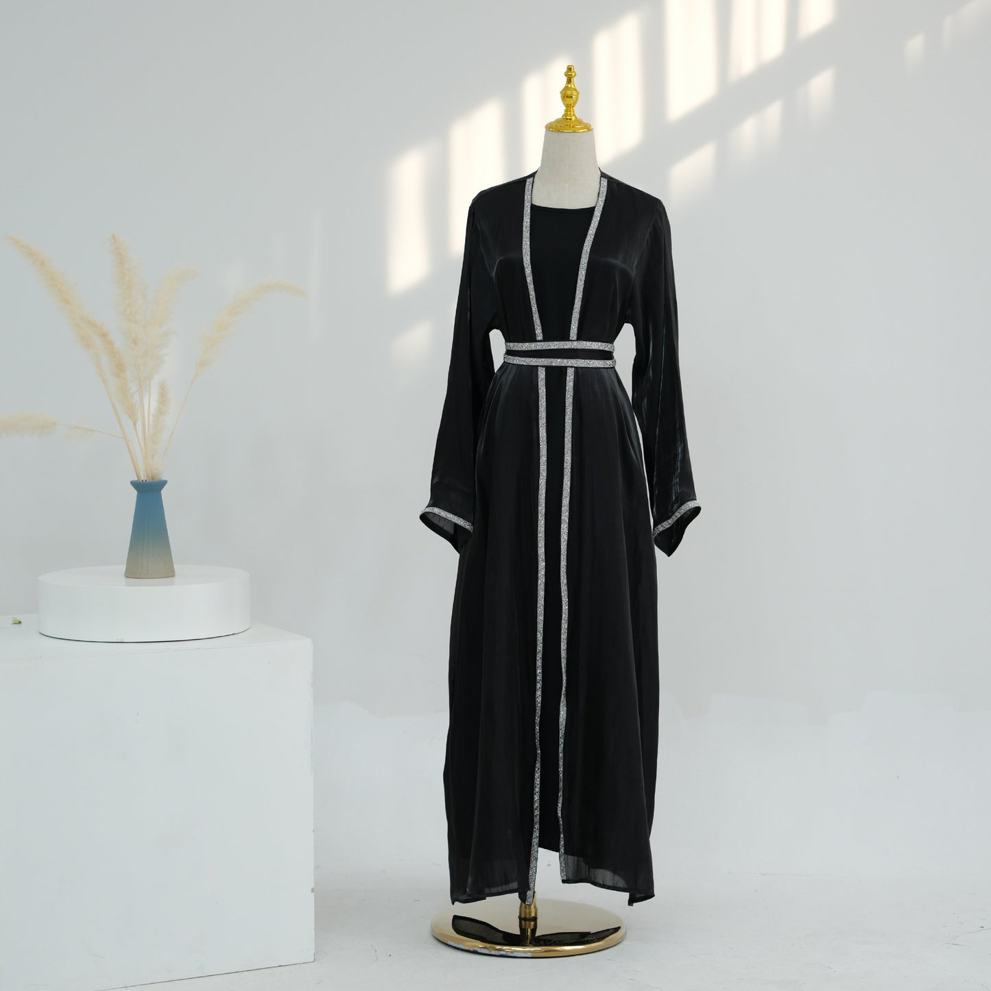 HASASERIES HS1184 Ensemble 2 pièces cardigan + robe intérieure