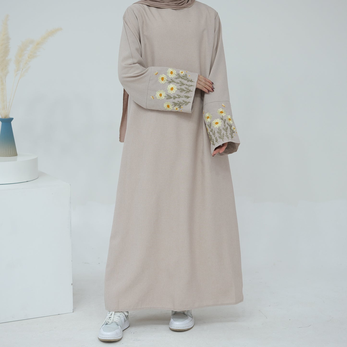 HASASERIES HS1090 Flower Embroidery Elegant Dress