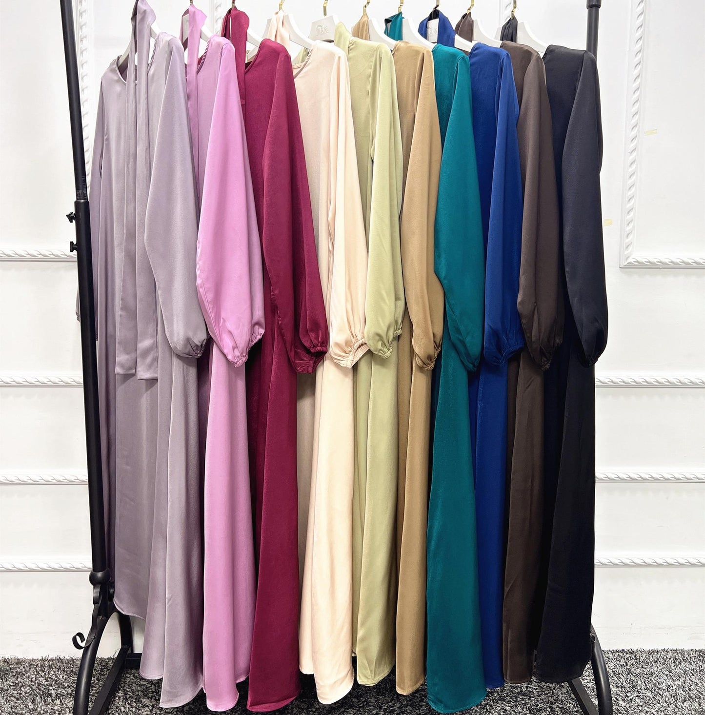 HASASERIES HS0708 Solid Color Robe Dress