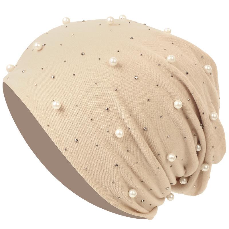 HASASERIES HS1092 Pearl Hot Diamond Pullover Cap