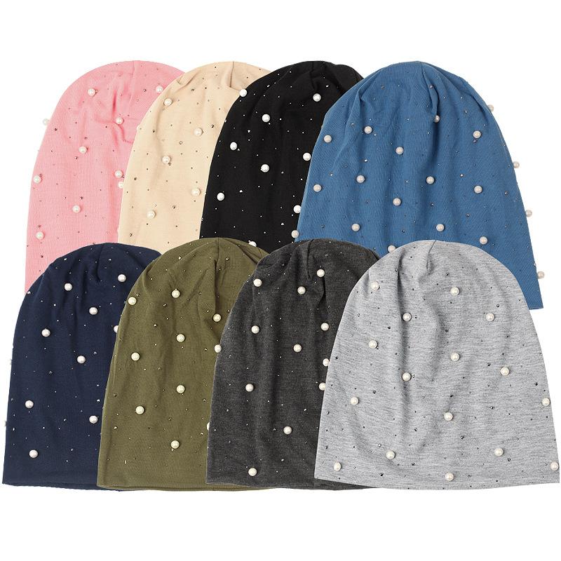 HASASERIES HS1092 Pearl Hot Diamond Pullover Cap
