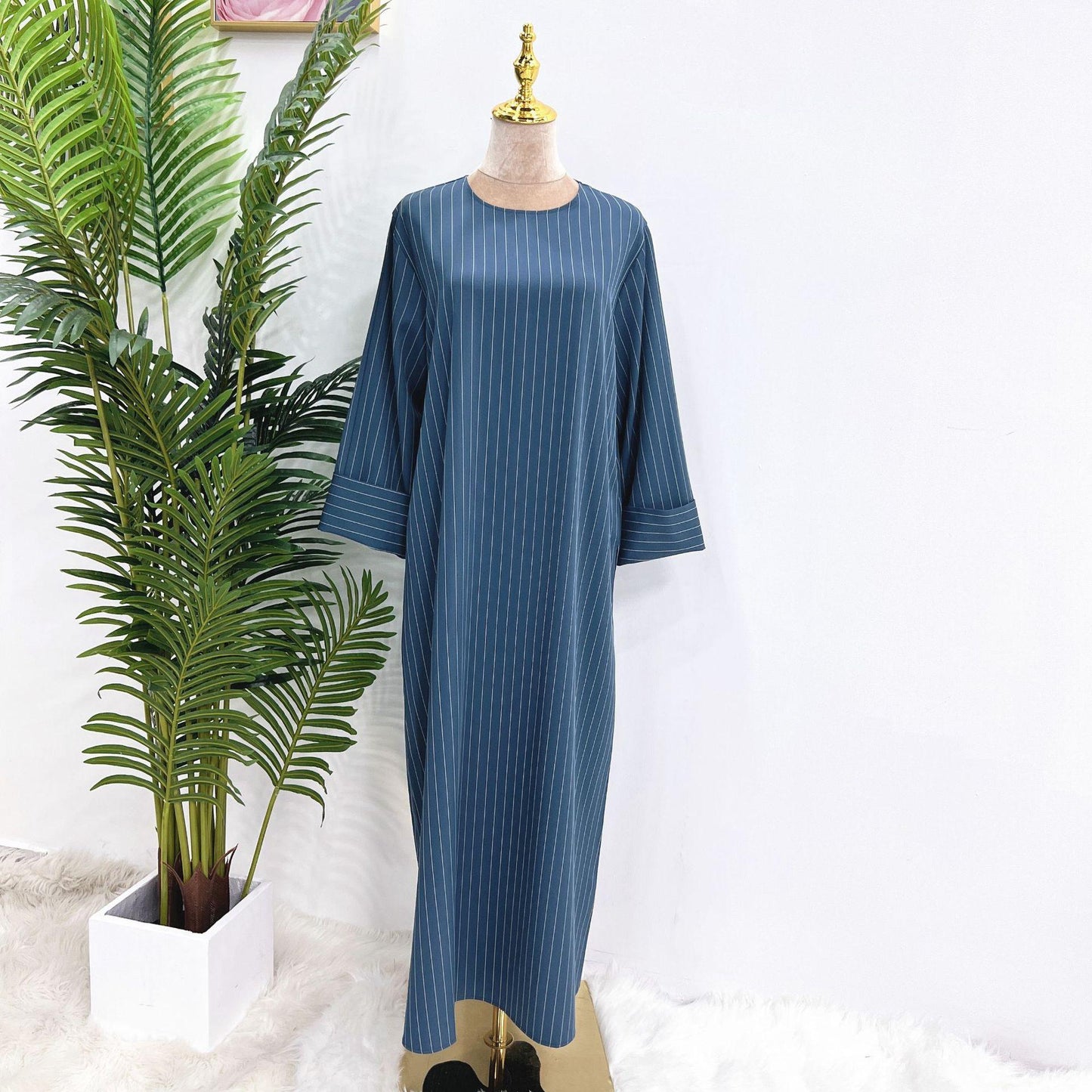 HASASERIES HS0707 Striped maxi dress