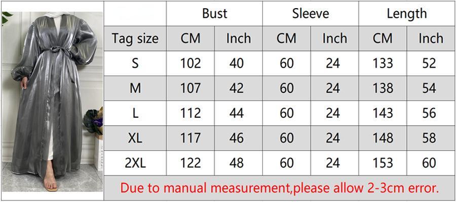 HASASERIES HS0929 Shiny Silk Balloon Sleeves Lined Cardigan