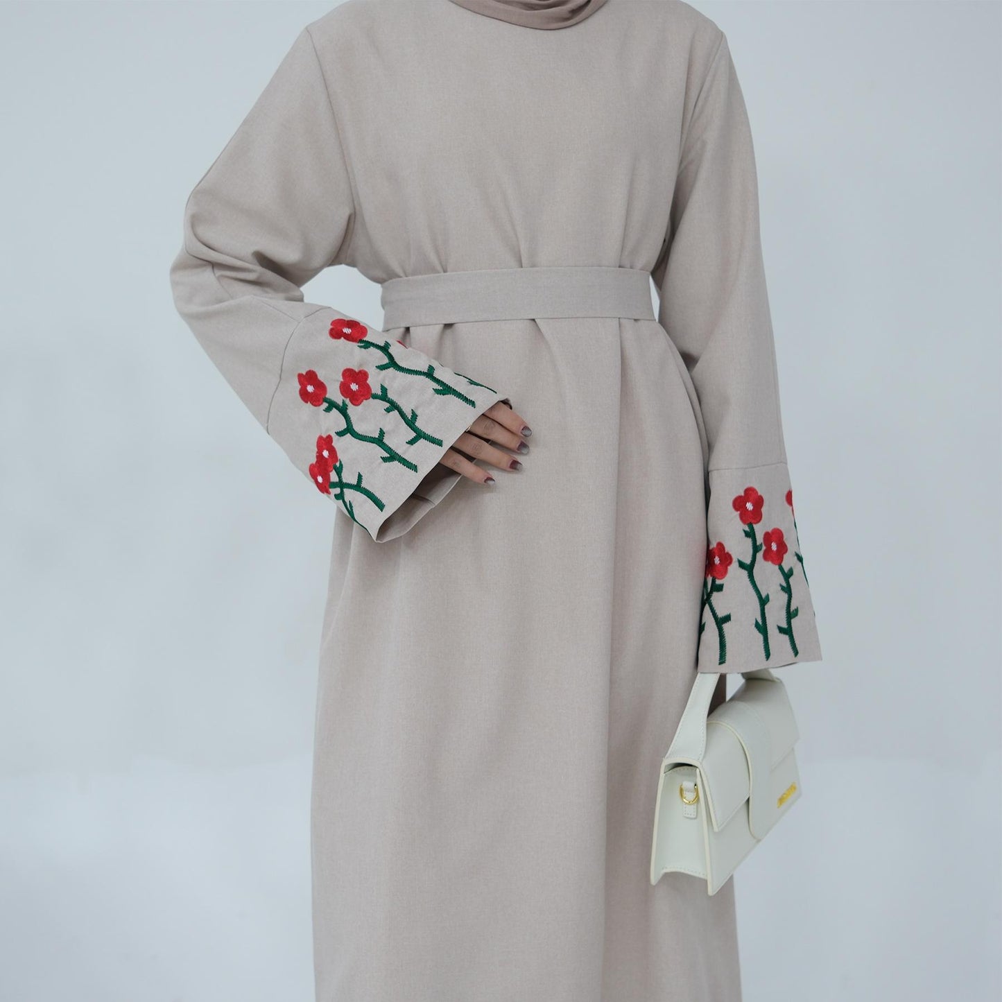 HASASERIES HS1090 Flower Embroidery Elegant Dress