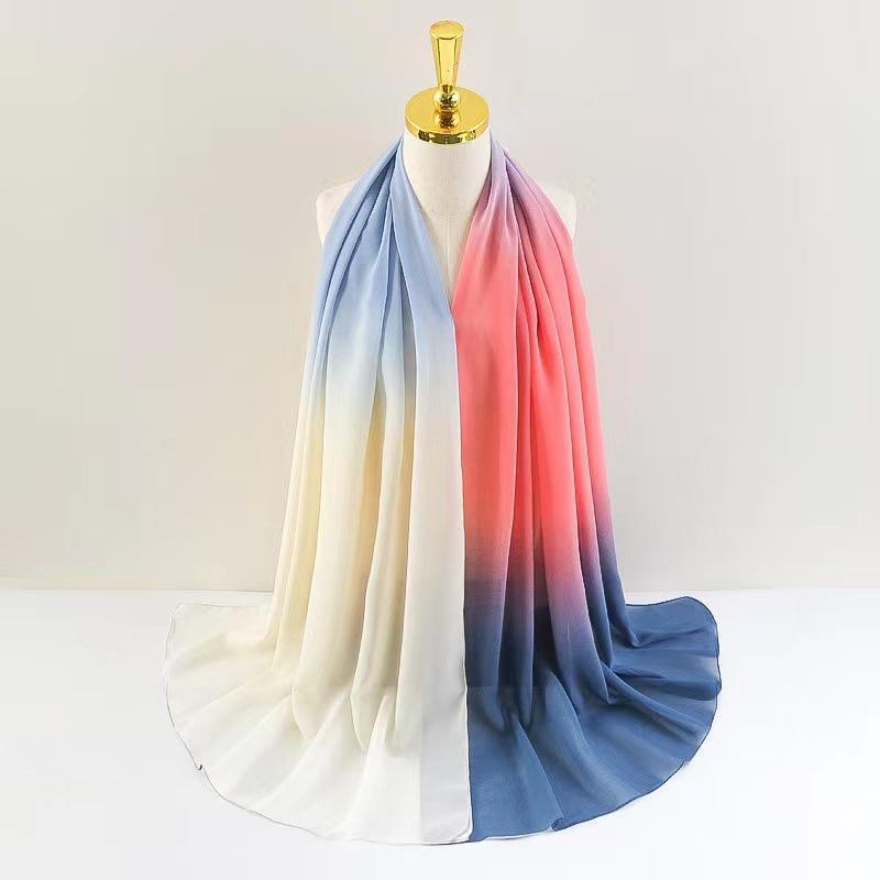 HASASERIES HS1148 New Gradient Chiffon Headscarf
