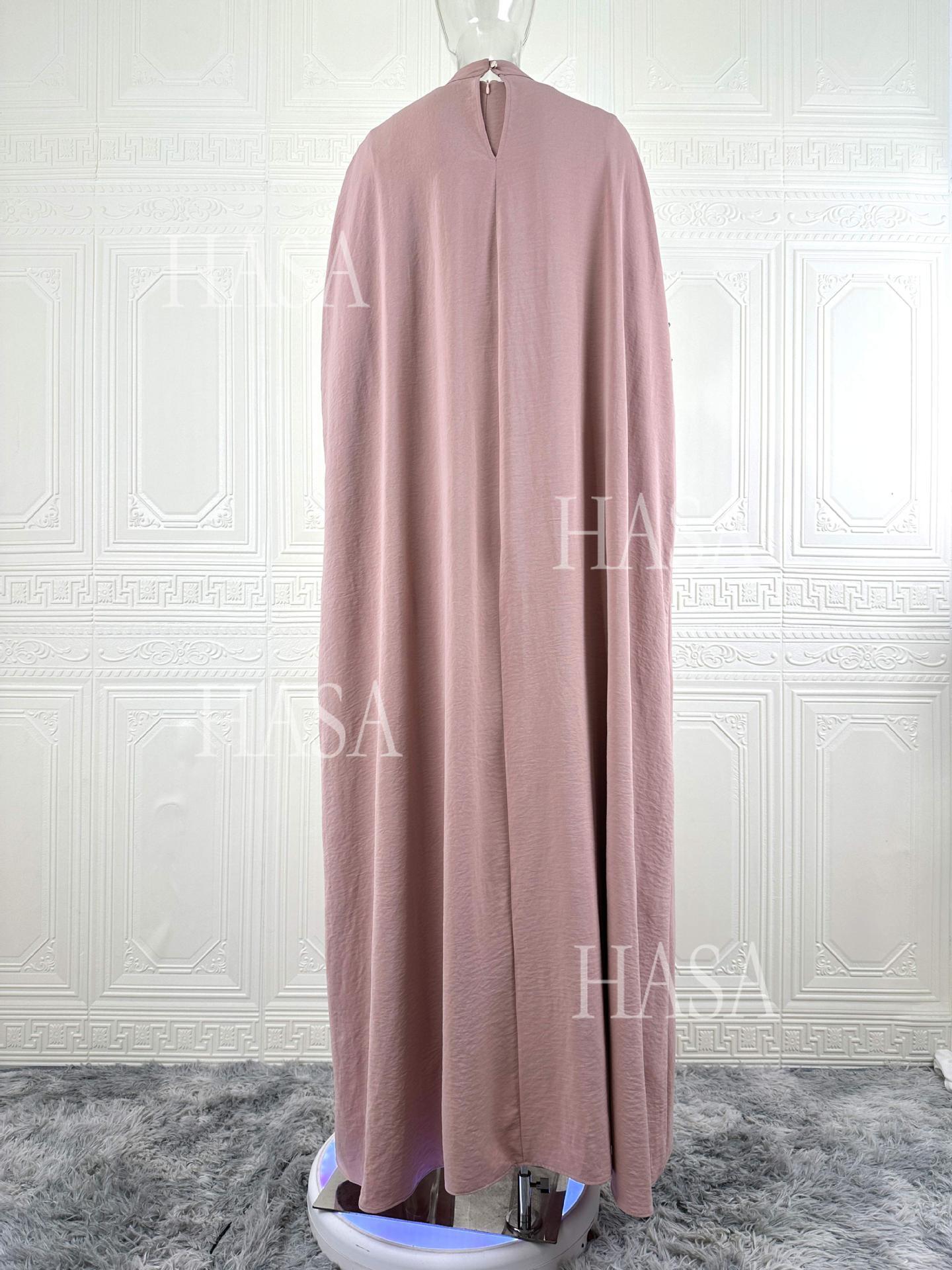 HASA HS6764 Elegant Waist Tie Formal Maxi Dress
