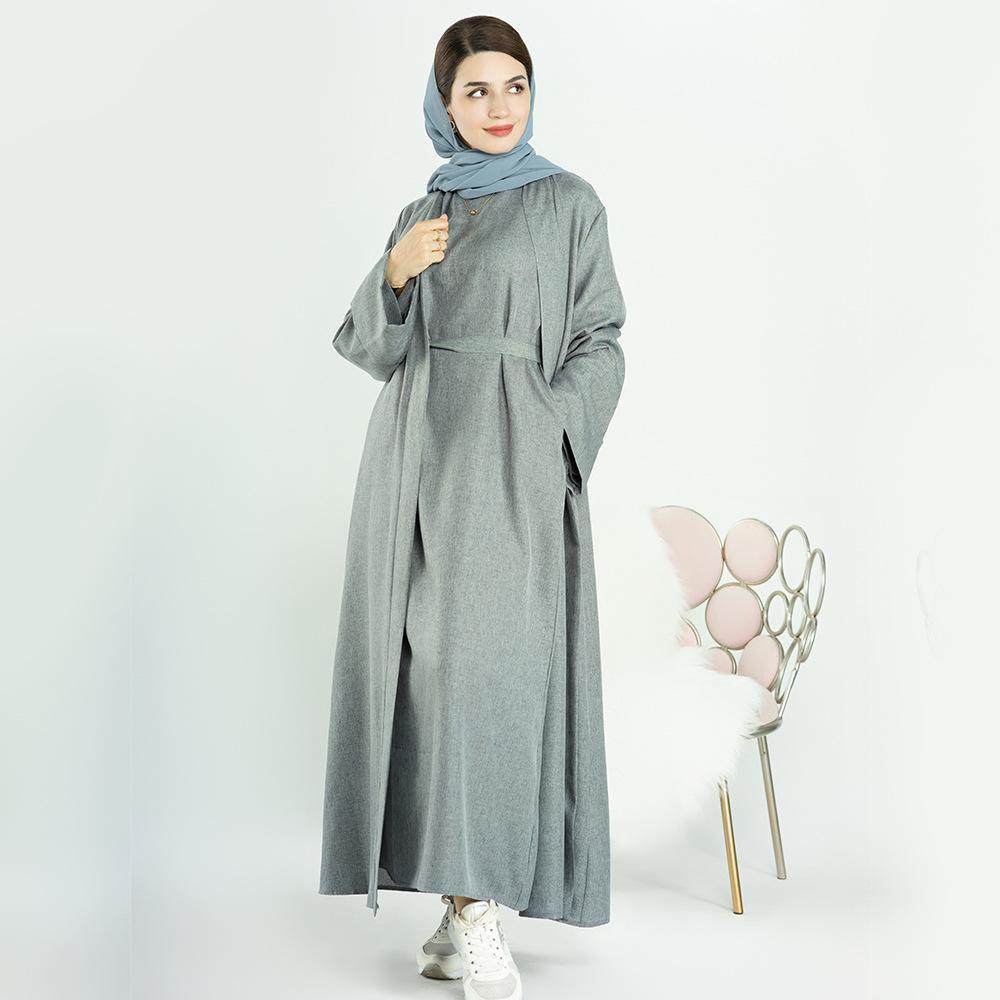 HASASERIES HS0710 2pcs Set Cardigan+Inner Dress