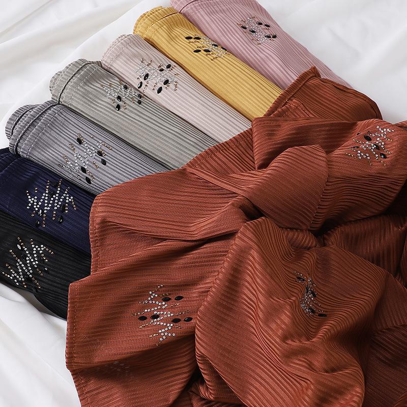HASASERIES HS1133 Nouveau foulard rayé pour perçage à chaud