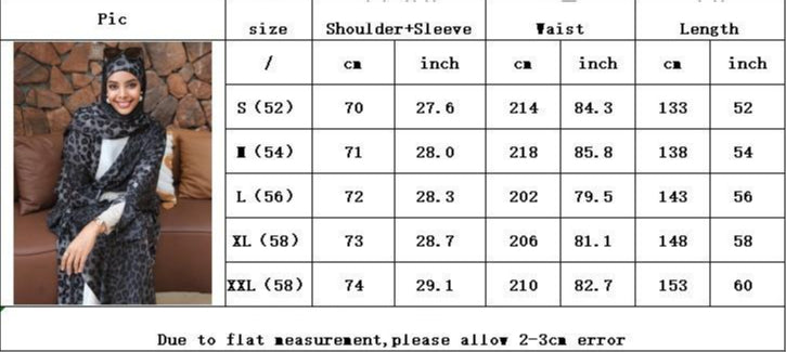 HS6576 Women's Printed Cardigan Abaya (with Optional Matching Headscarf)