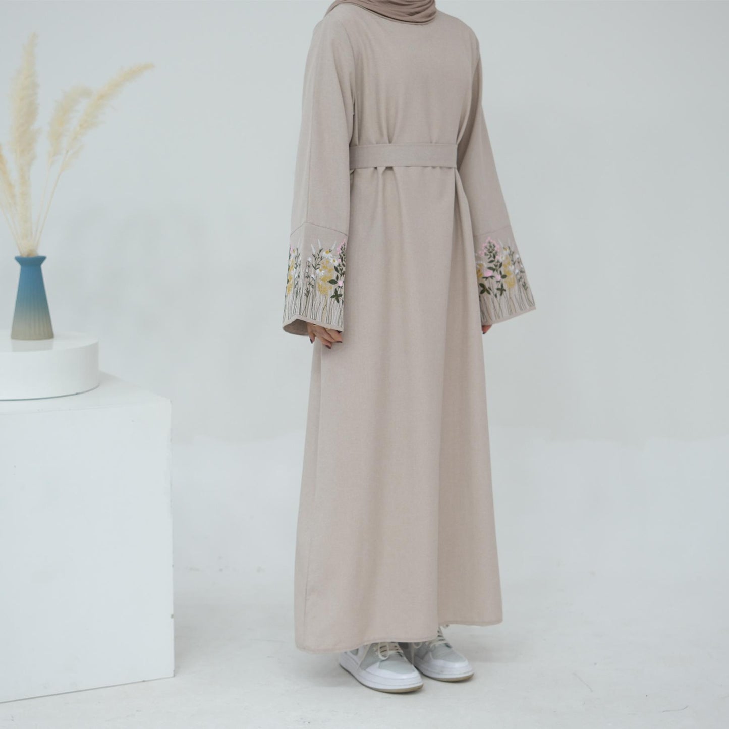 HASASERIES HS1090 Flower Embroidery Elegant Dress