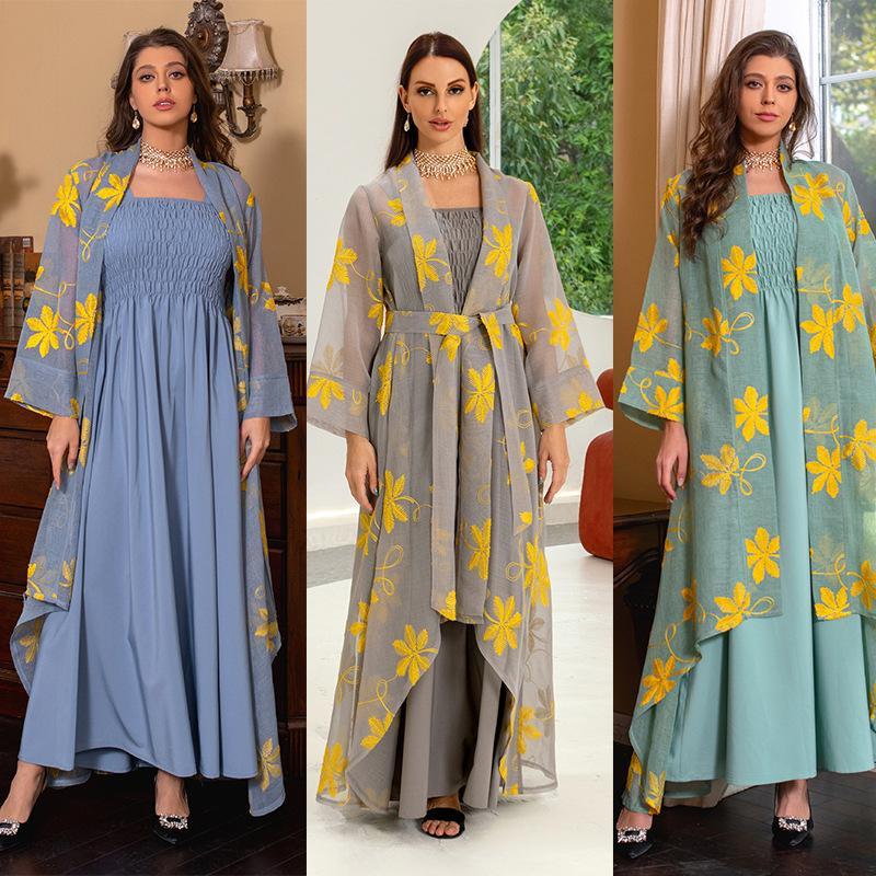 HASASERIES HS1076 2pcs Inner Dress with Cardigan
