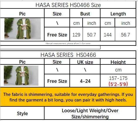 HASASERIES HS0466 Muslim Fashion Shiny Silk Bat Sleeves Robe