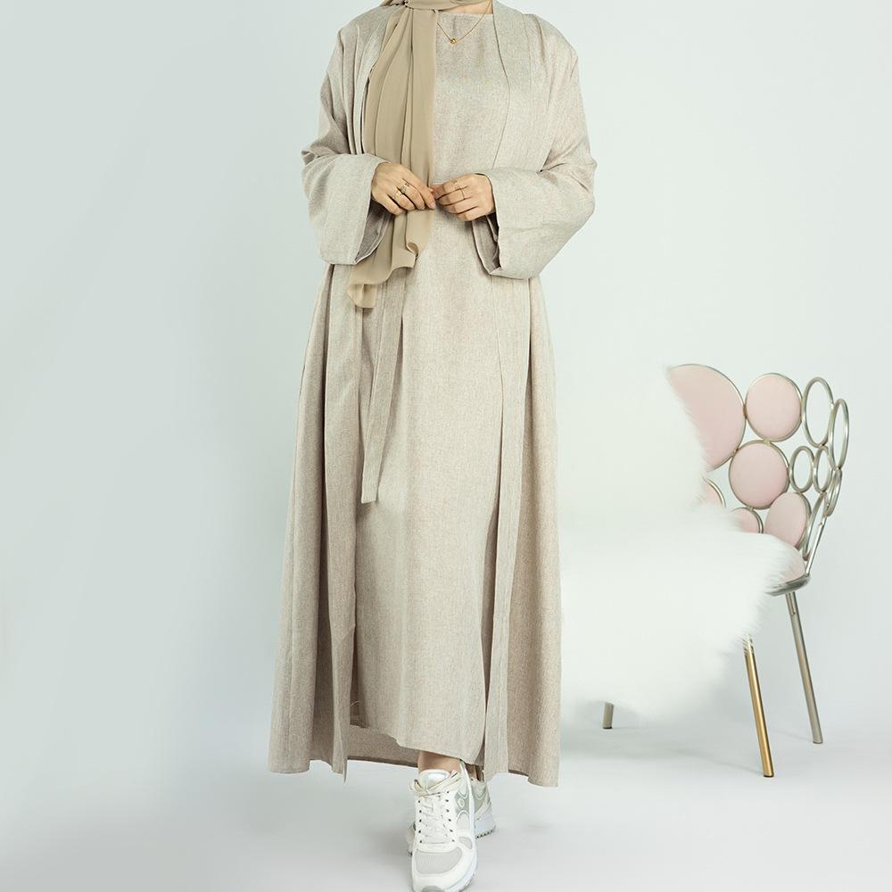 HASASERIES HS0710 2pcs Set Cardigan+Inner Dress