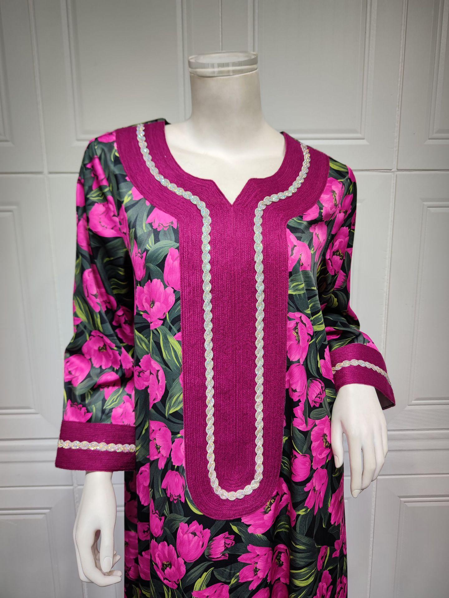 HASASERIES HS1072 Fashion New Product Hot Diamond Printed Dress