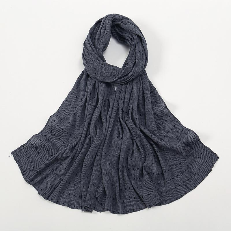 HASASERIES HS1122 Pure Color Cotton and Linen Long Scarf