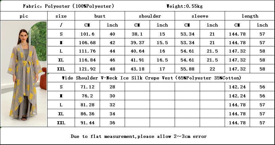 HASASERIES HS1076 2pcs Inner Dress with Cardigan