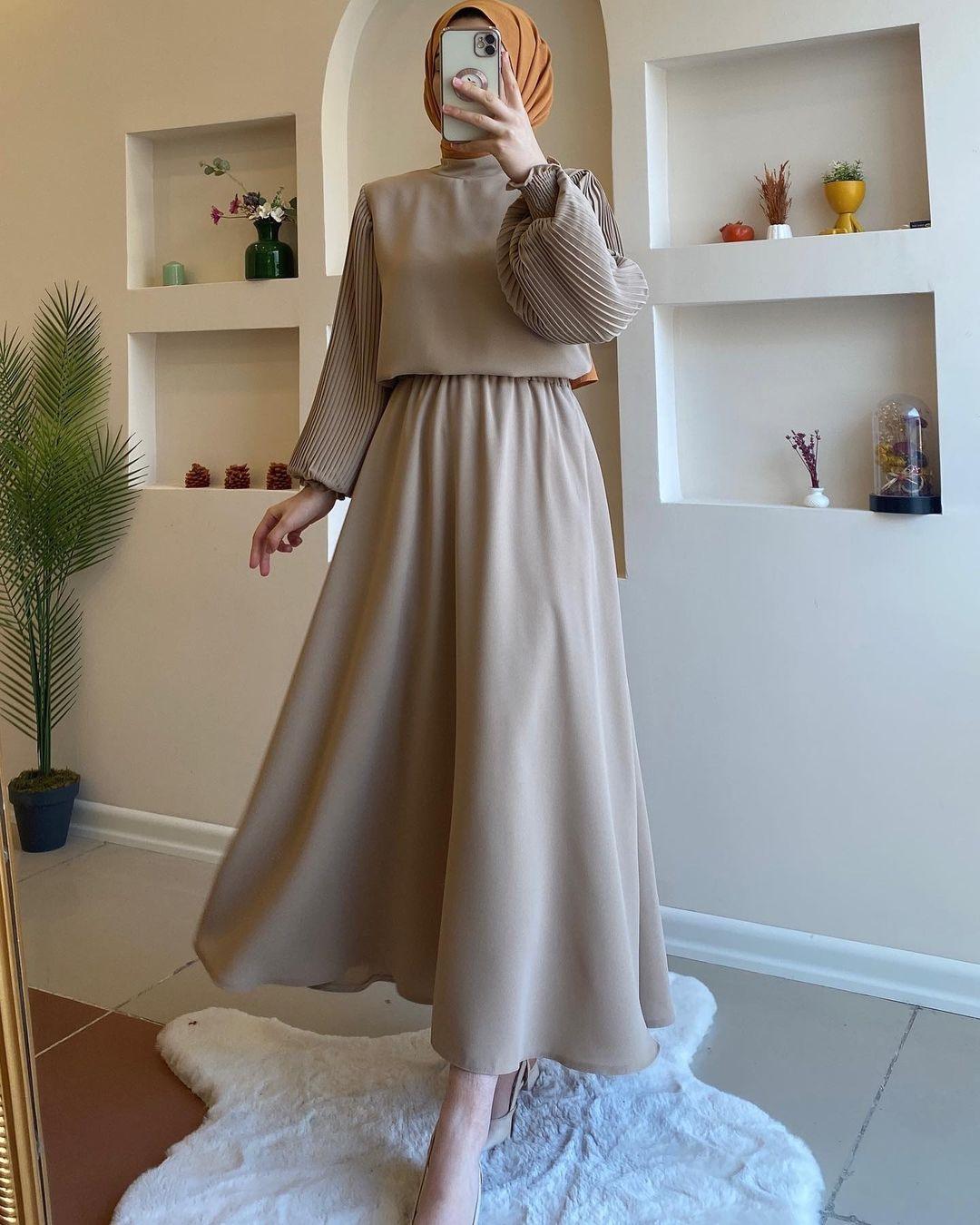 HASASERIES HS0761 Fashion Pleated Lace Up Dress Long Dress