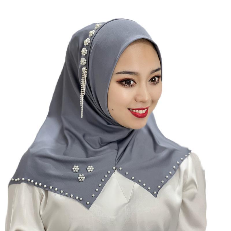 HASASERIES HS1110 Monochrome Beaded Flower Headband
