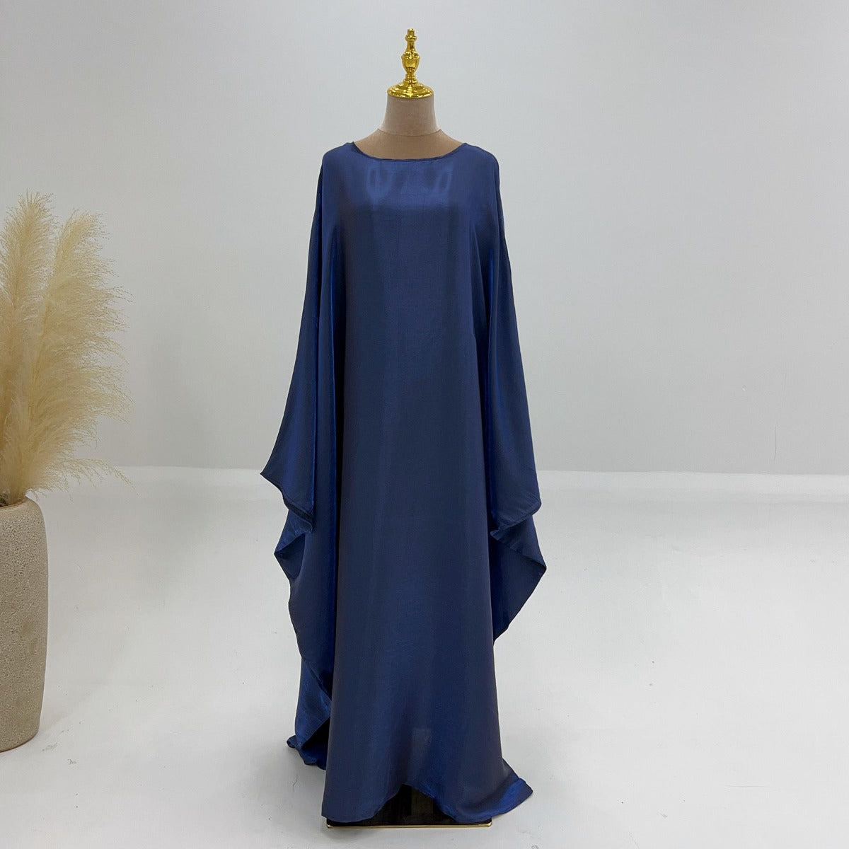 HS1348 Elegant Kaftan in Gold Cotton – 20 Vibrant Colors Available