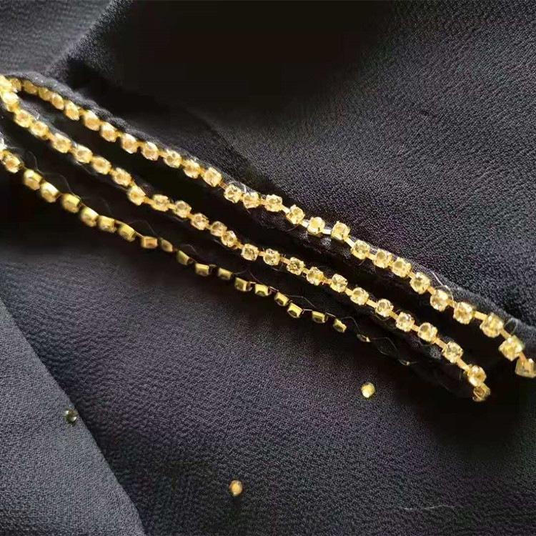 HASASERIES HS1063 Pearl Chiffon Diamond Headband