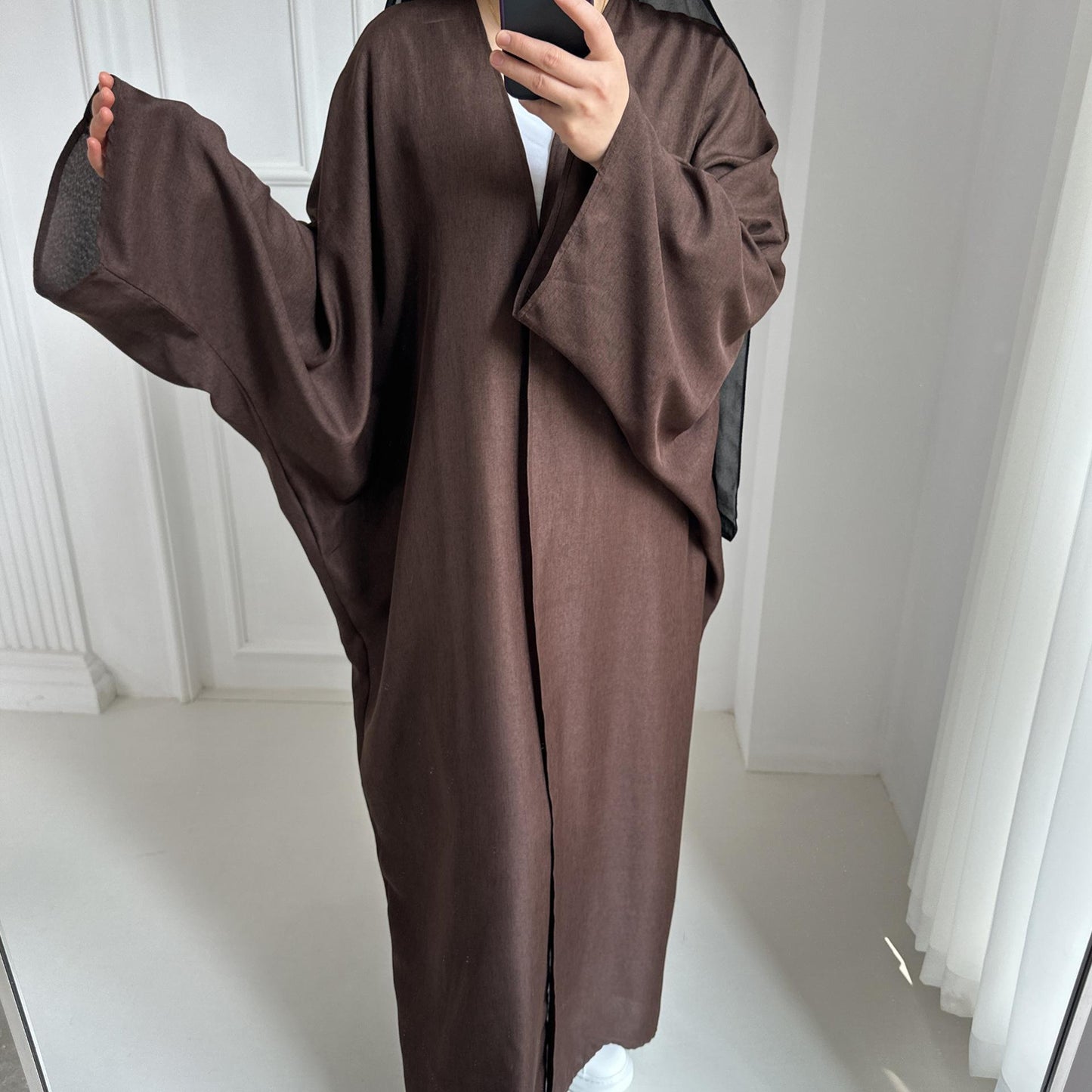 HASASERIES HS0714 Cardigan décontracté de couleur unie grande taille