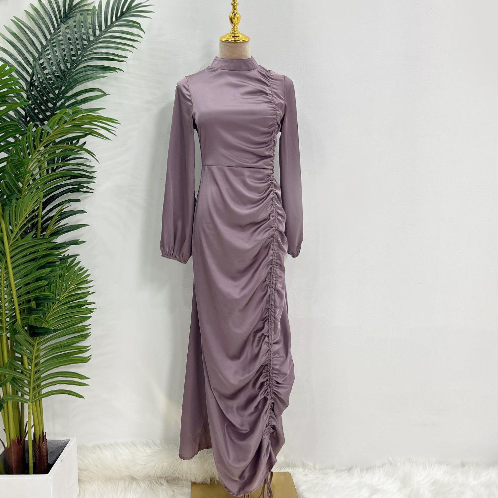 HASASERIES HS1045 Solid Color Large Robe Dress