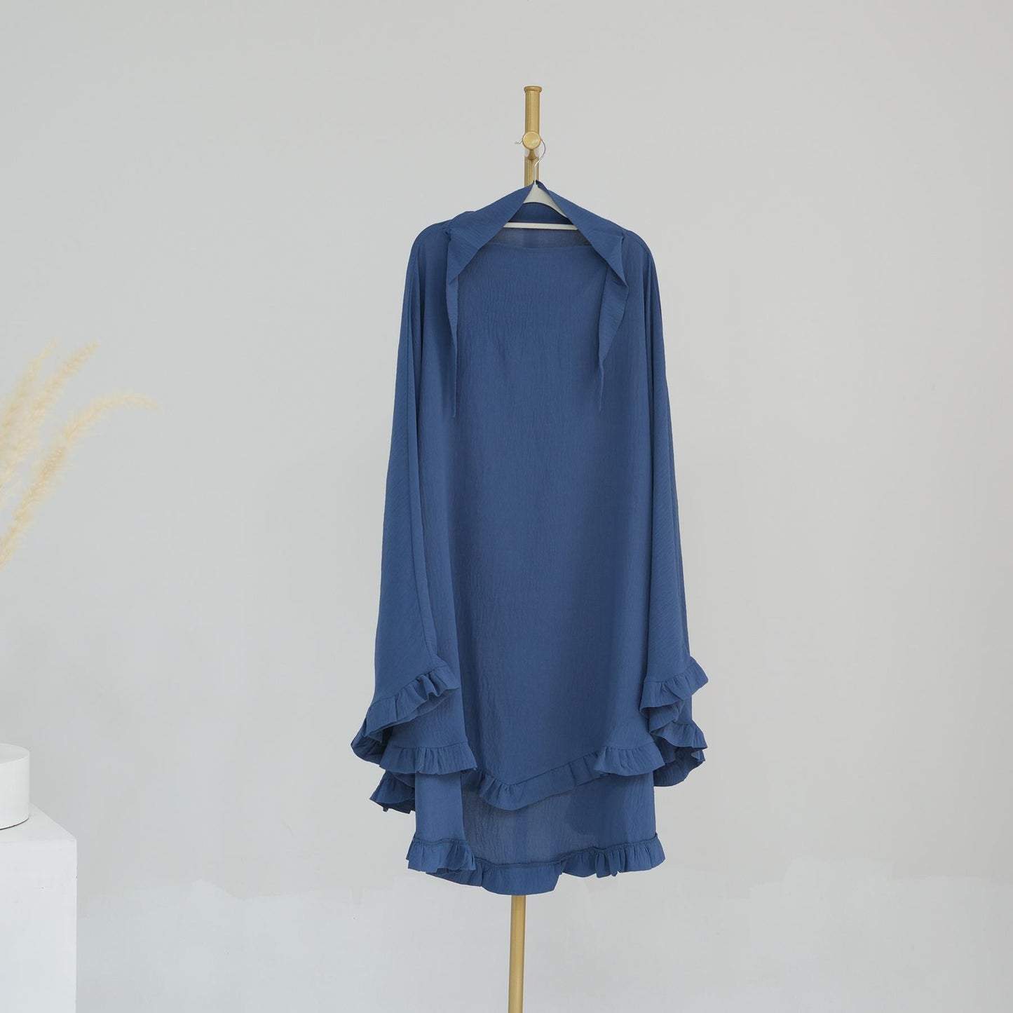 HS0993 solid color crepe khimar