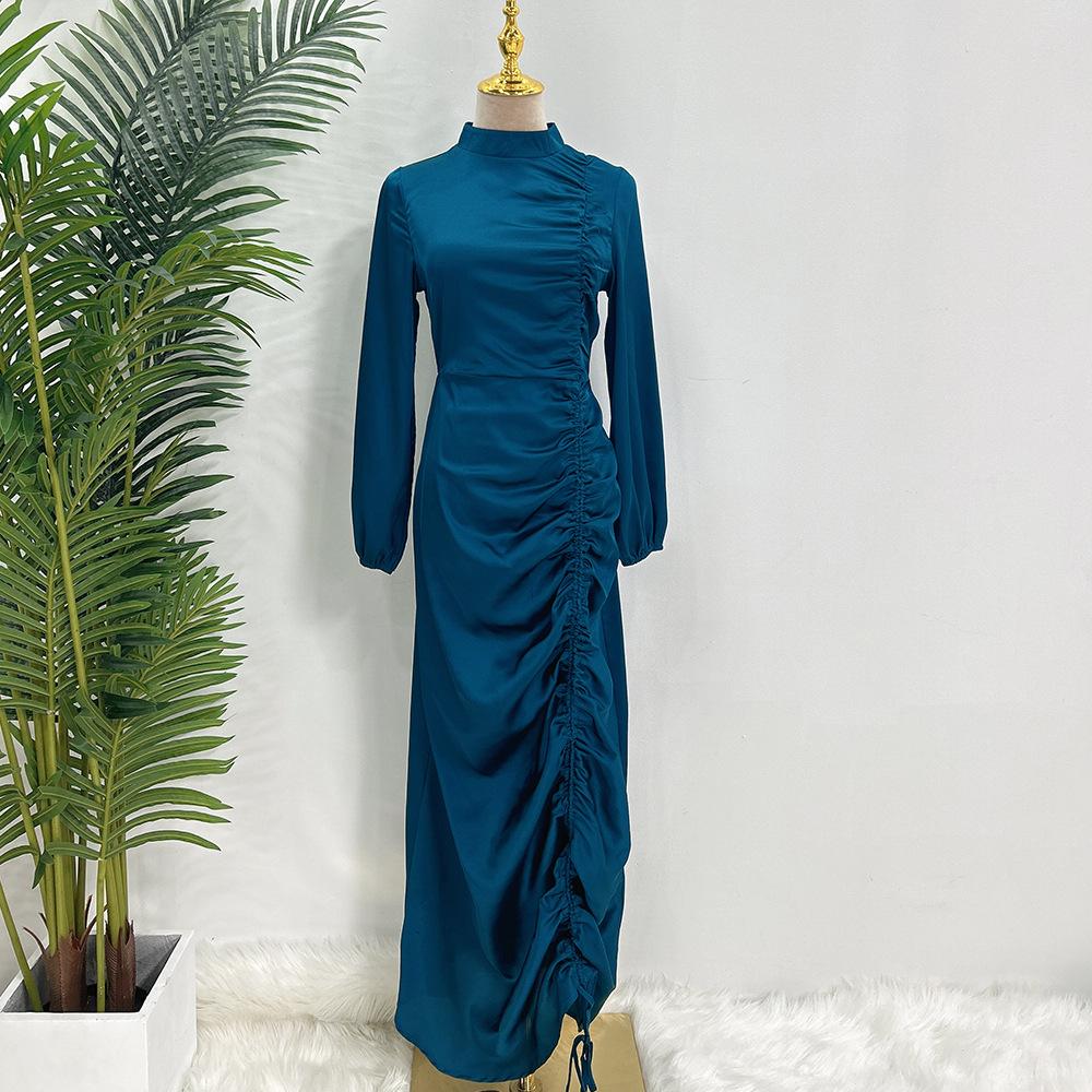 HASASERIES HS1045 Solid Color Large Robe Dress