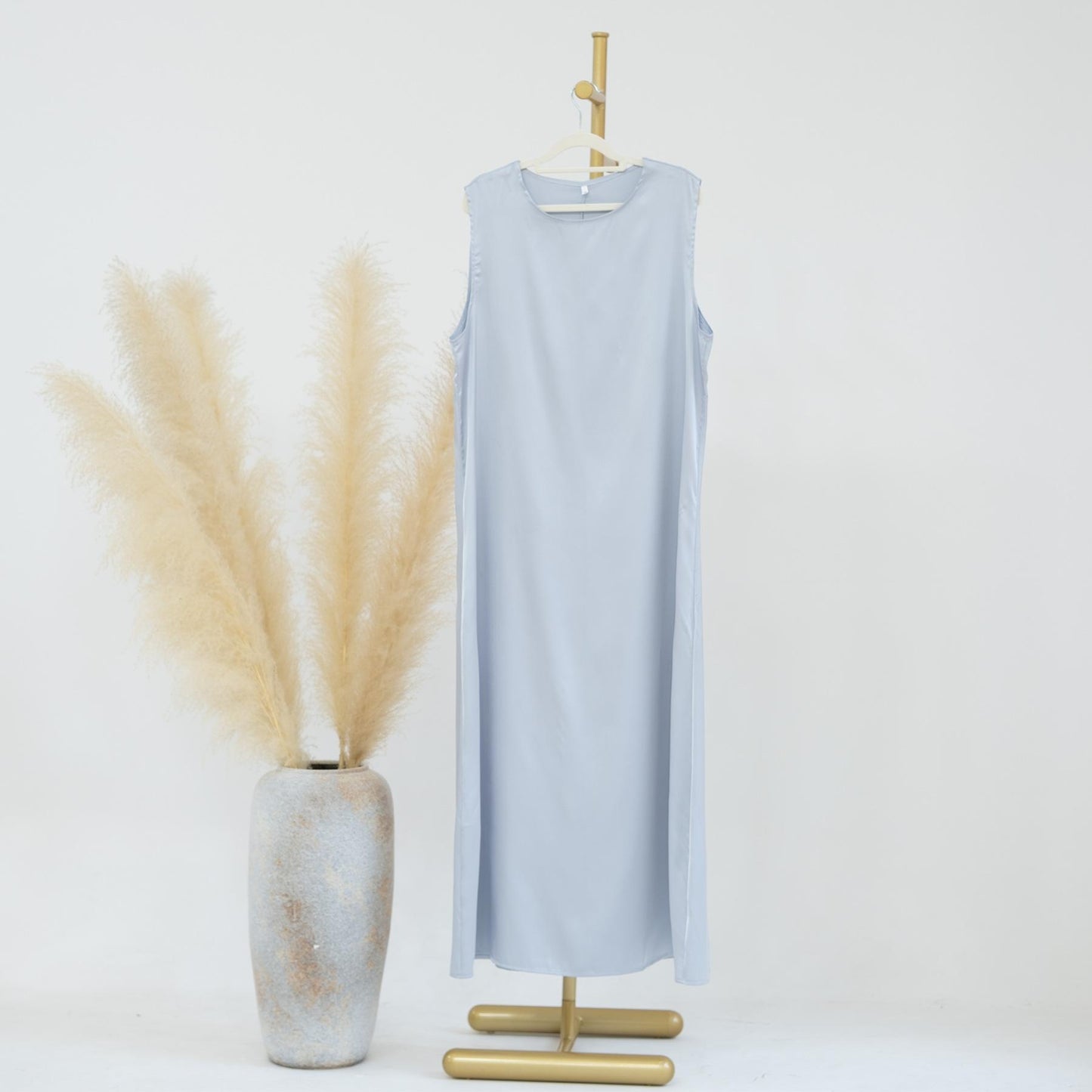 HASASERIES HS1018 Solid Color Bottoming Vest Dress