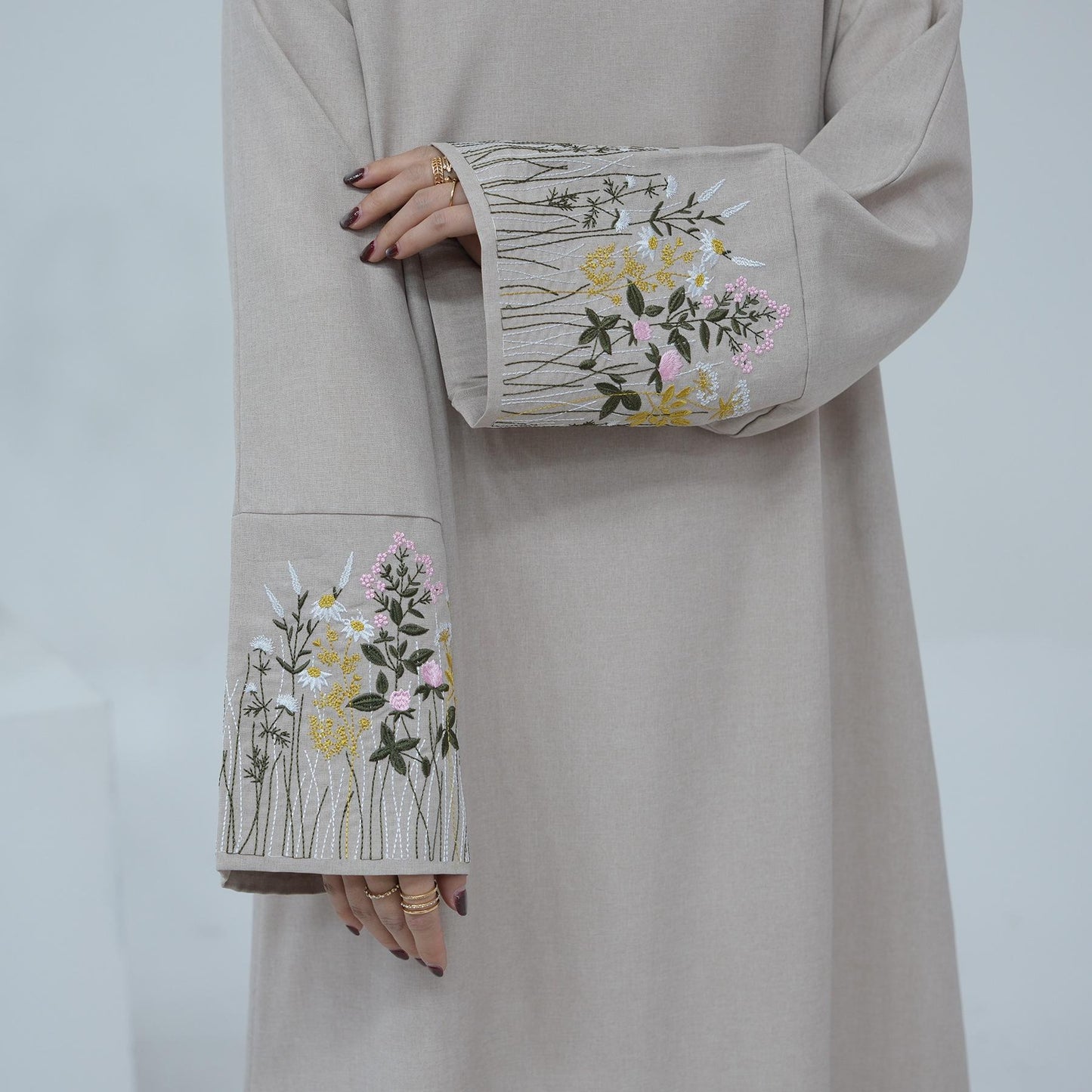 HASASERIES HS1090 Flower Embroidery Elegant Dress