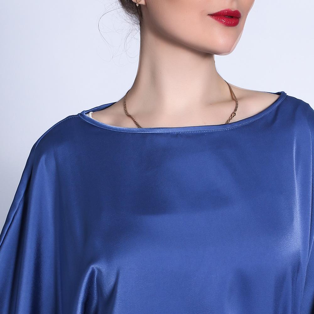 HASASERIES HS0433 Solid Color Loose Fitting Belt with Diamond Waist Long Skirt