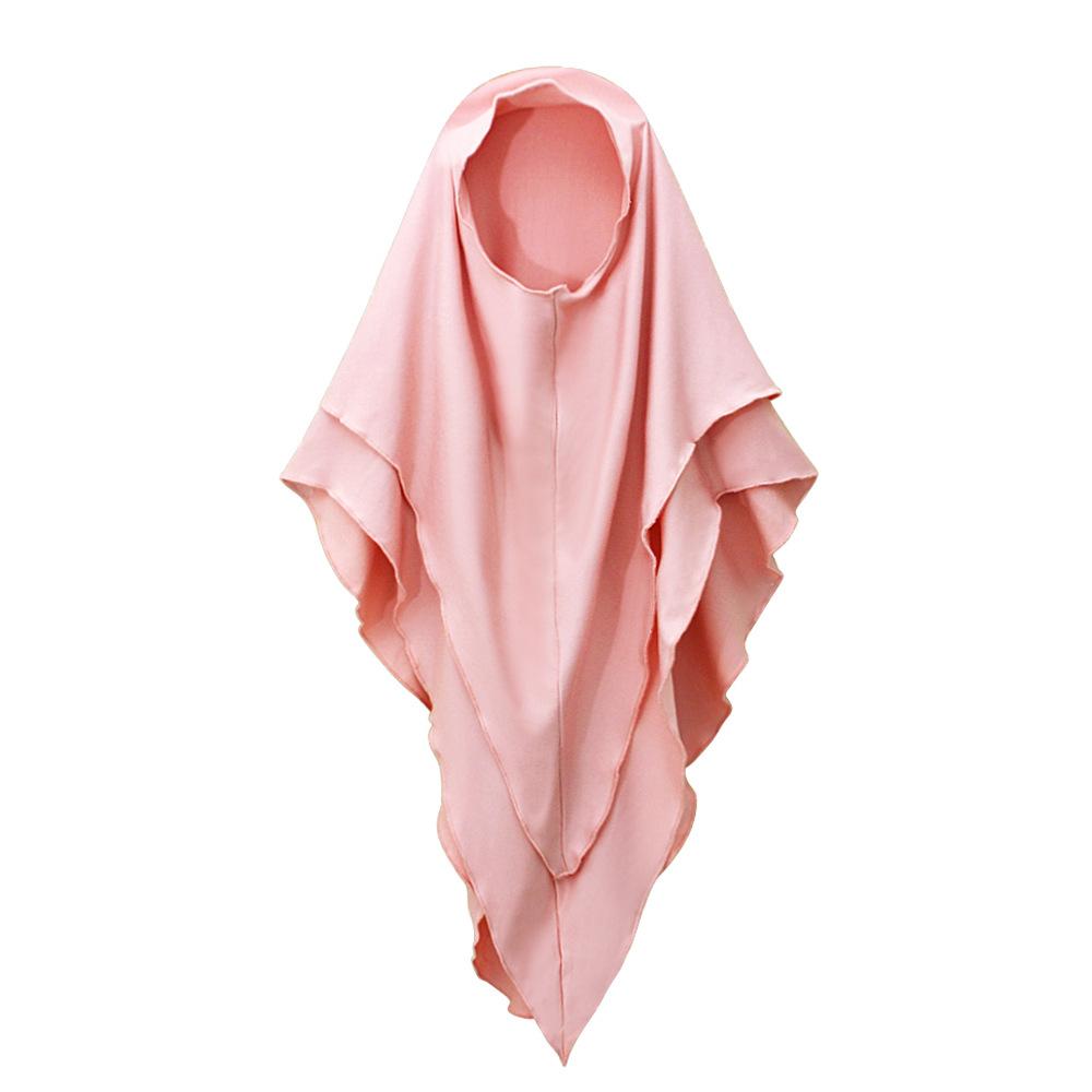 HASASERIES HS1194 Ensemble 2 pièces, Abaya pour enfant avec khimar à deux couches