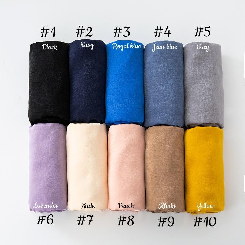 HASASERIES HS1069 Solid Color Scarf Baotou Scarf