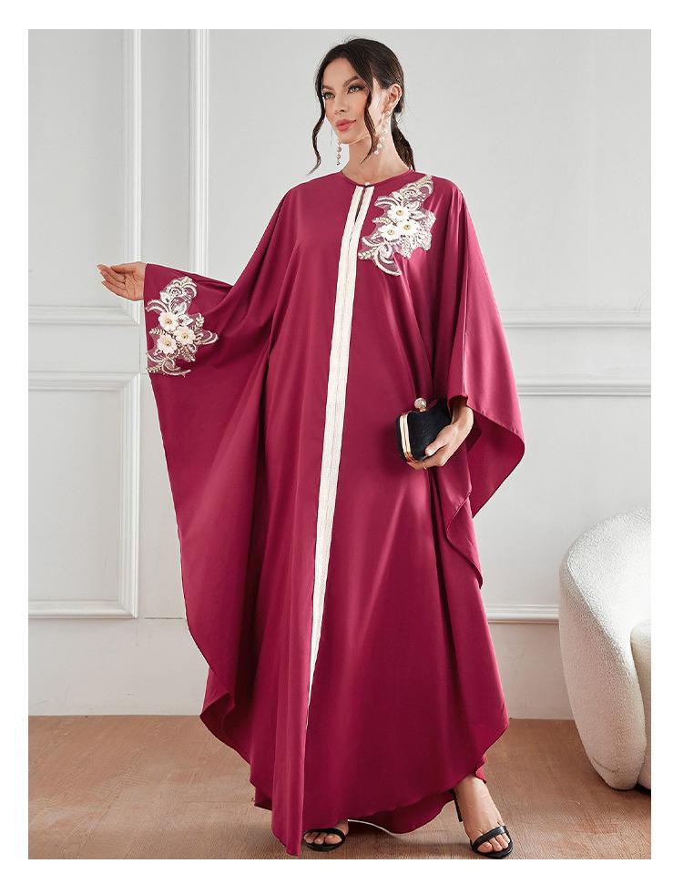 HASASERIES HS1087 New Style Elegant Decal Dress Robe