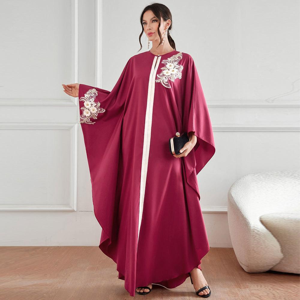 HASASERIES HS1087 New Style Elegant Decal Dress Robe