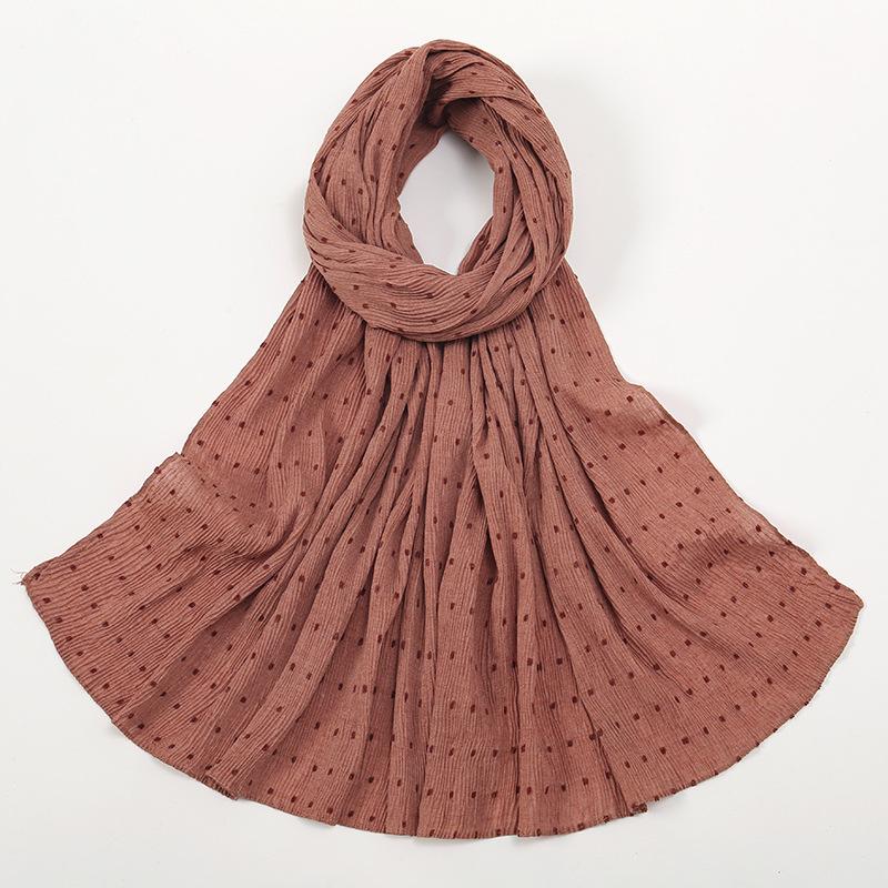 HASASERIES HS1122 Pure Color Cotton and Linen Long Scarf