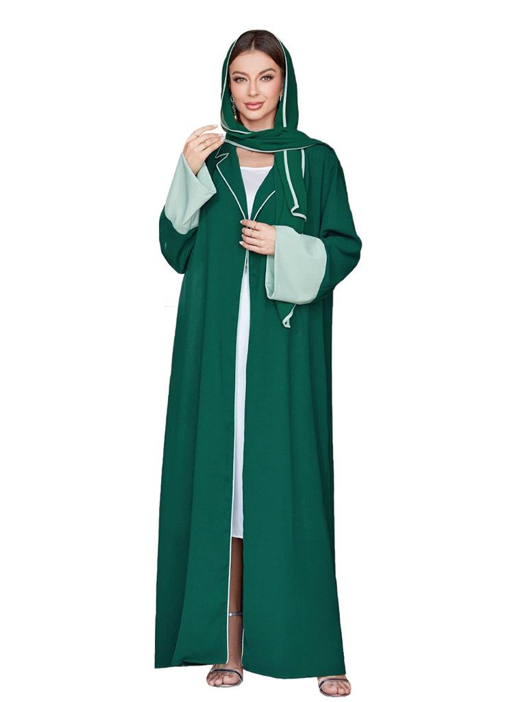 HASASERIES HS1037 Ensemble 2 pièces Cardigan avec Hijab