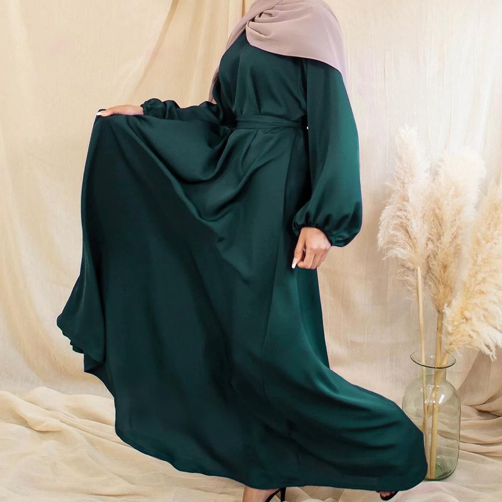 HASASERIES HS0708 Solid Color Robe Dress