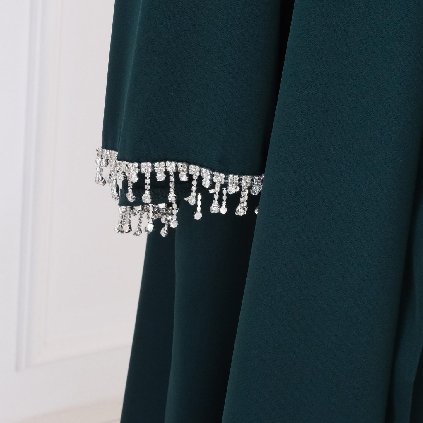 HASASERIES HS1047 1pcs Solid Color Beaded Cardigan Robe