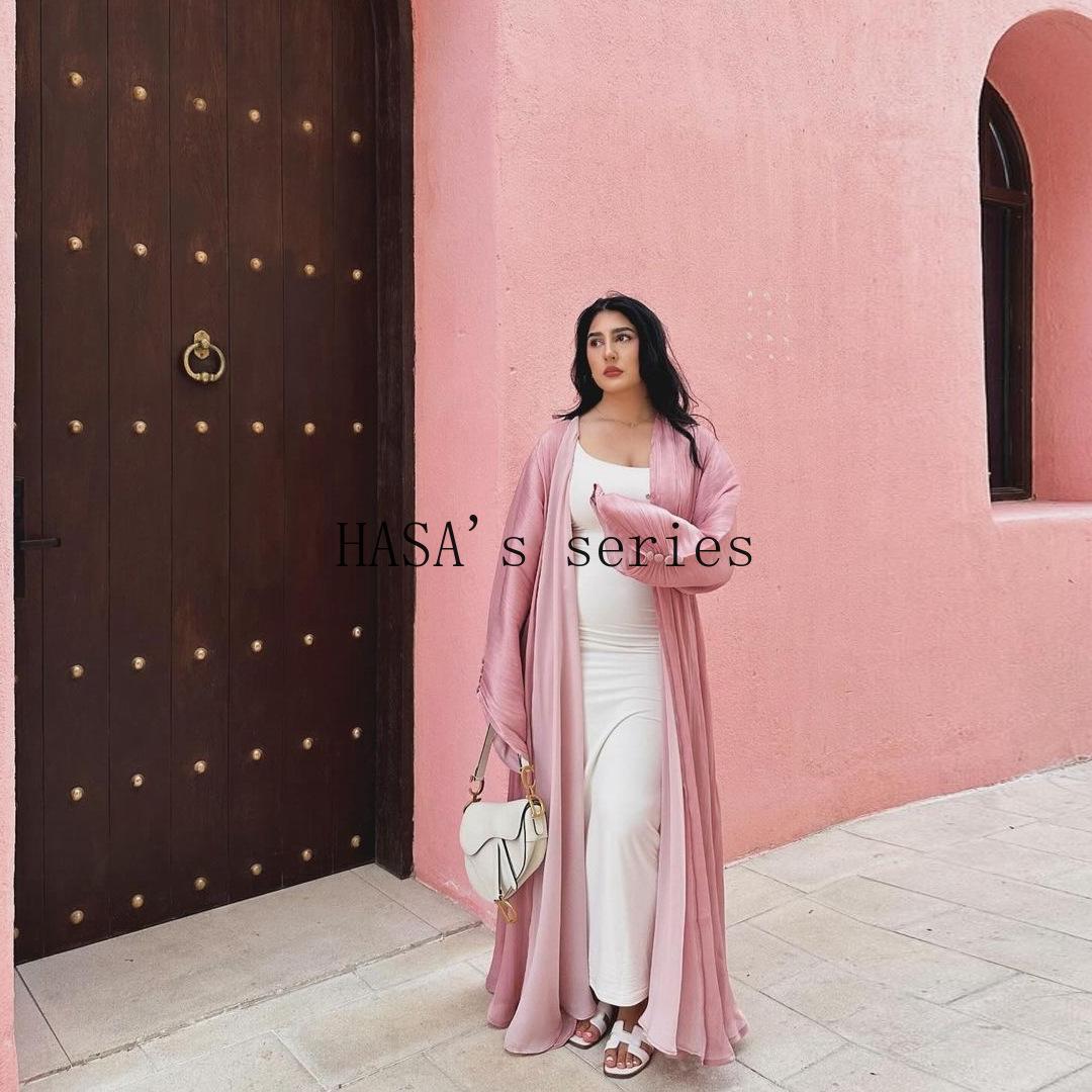 HASA's Series HS1234 Flowing Grace Islamic Kaftan Gown