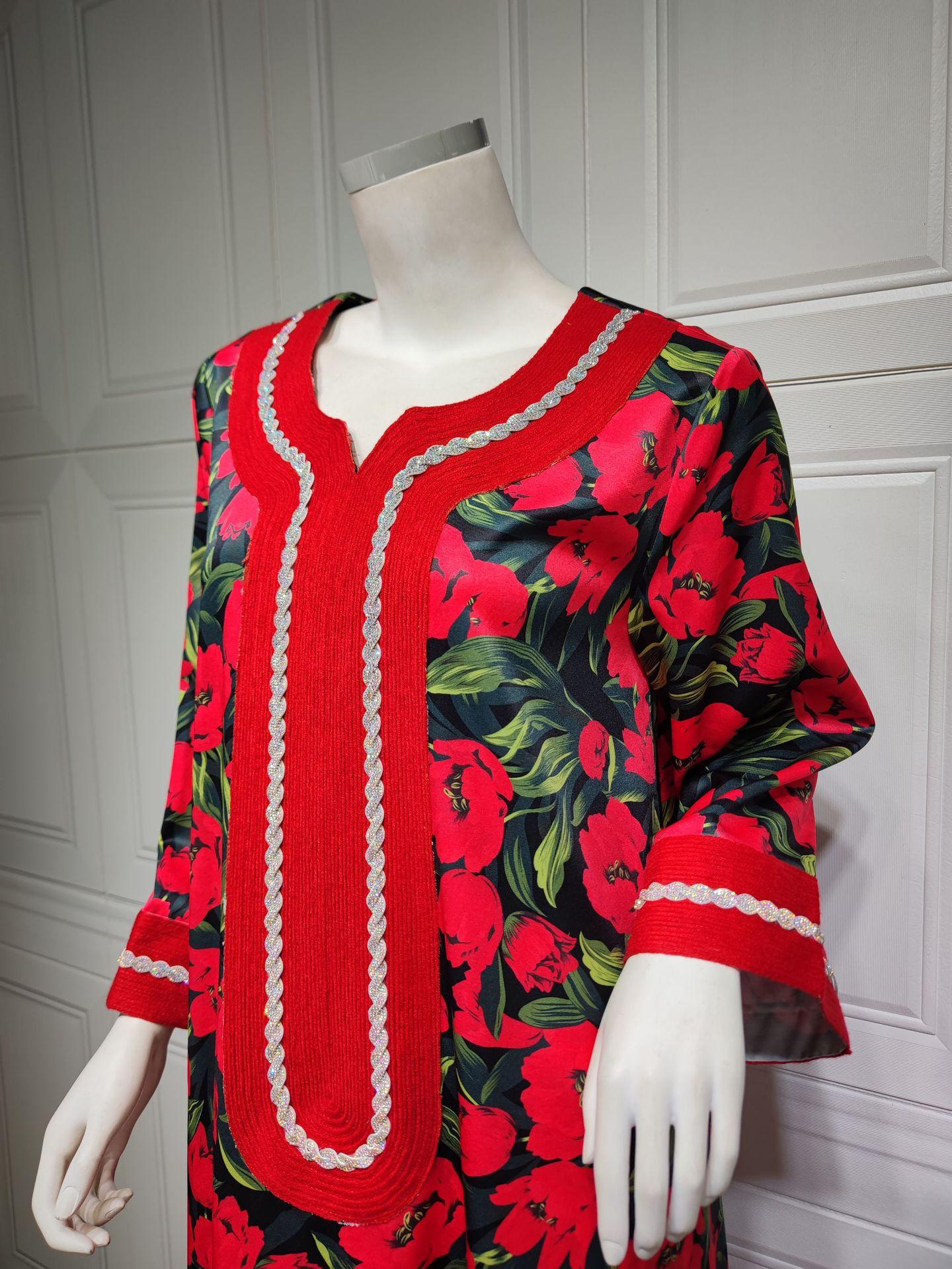 HASASERIES HS1072 Fashion New Product Hot Diamond Printed Dress