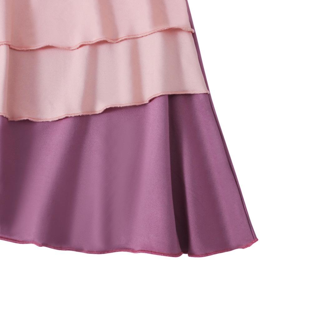 HASASERIES HS1194 Ensemble 2 pièces, Abaya pour enfant avec khimar à deux couches
