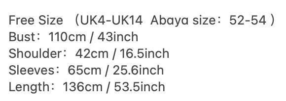 HASASERIES HS1099 Cardigan (UK 4-UK14,Abaya Size 52-54)